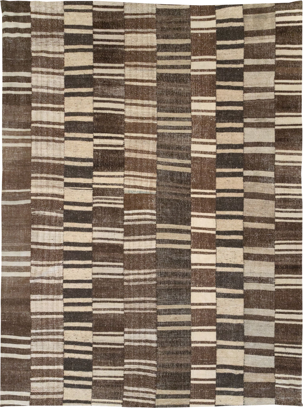 Modern Turkish Flatweave Room Size Carpet, No.30788 - Galerie Shabab