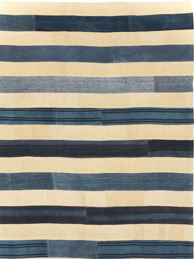 Contemporary Turkish Patchwork Style Flatweave Kilim Room Size Carpet, No.30790 - Galerie Shabab