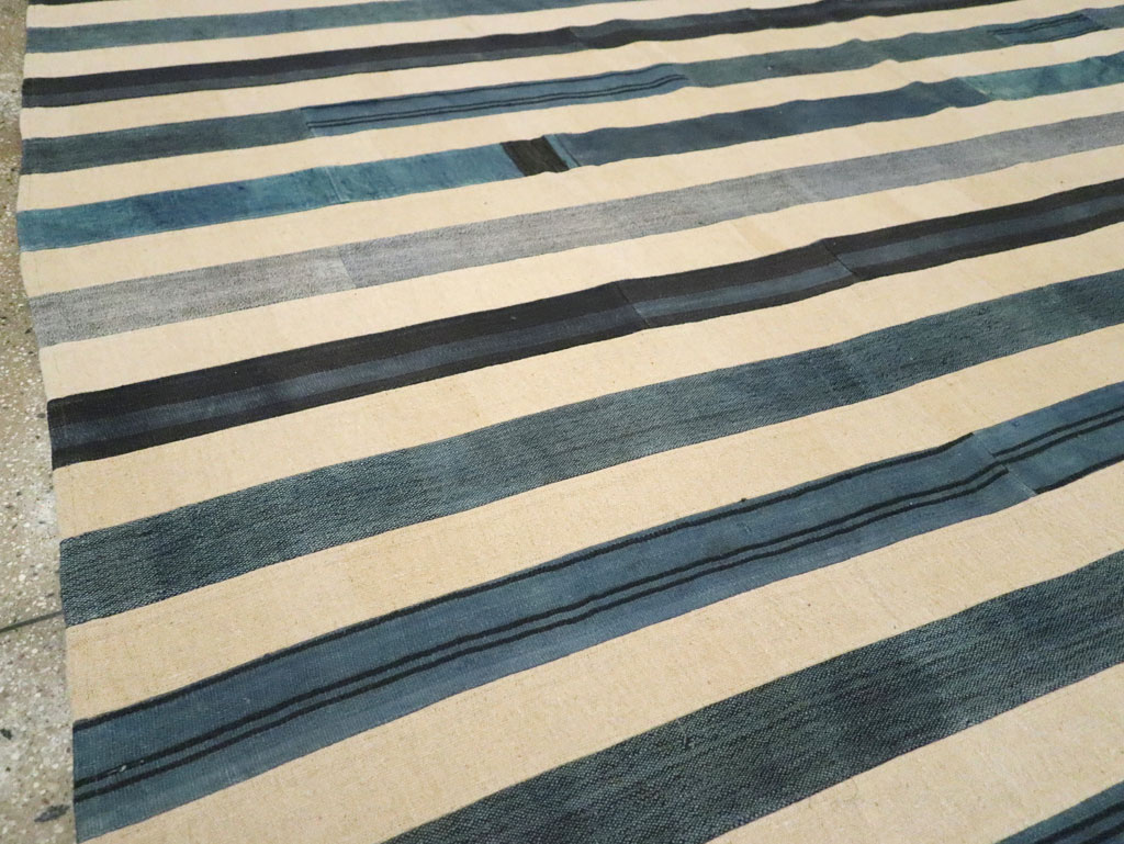 Contemporary Turkish Patchwork Style Flatweave Kilim Room Size Carpet, No.30790 - Galerie Shabab