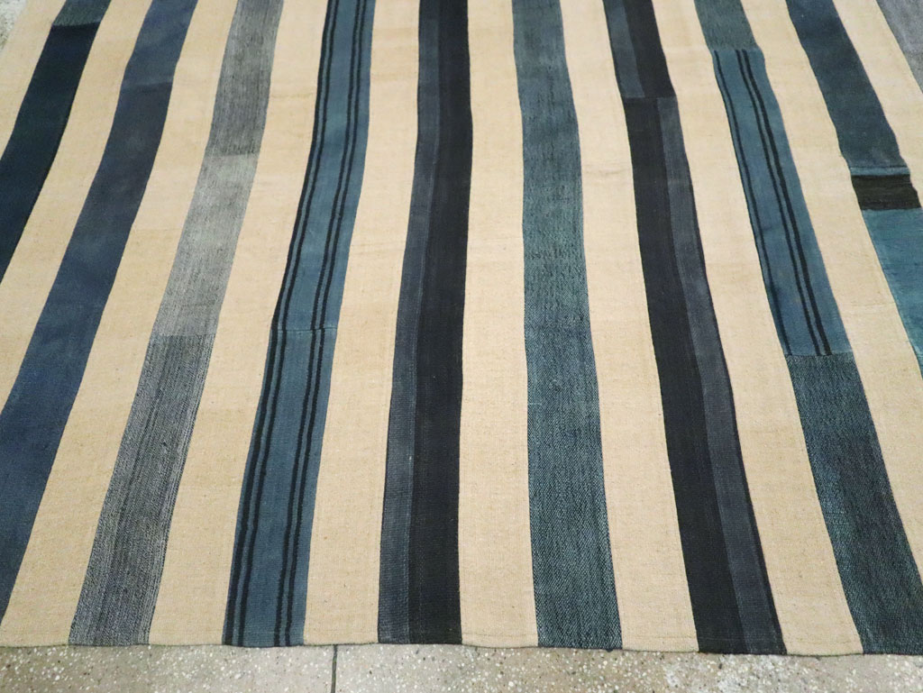 Contemporary Turkish Patchwork Style Flatweave Kilim Room Size Carpet, No.30790 - Galerie Shabab