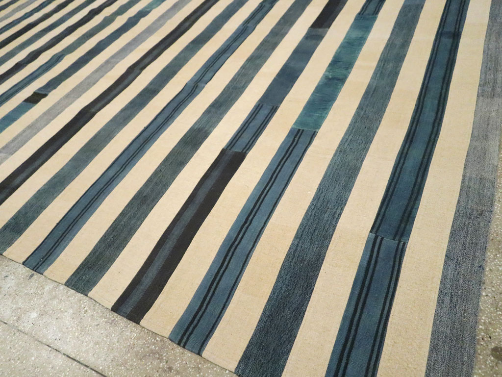 Contemporary Turkish Patchwork Style Flatweave Kilim Room Size Carpet, No.30790 - Galerie Shabab