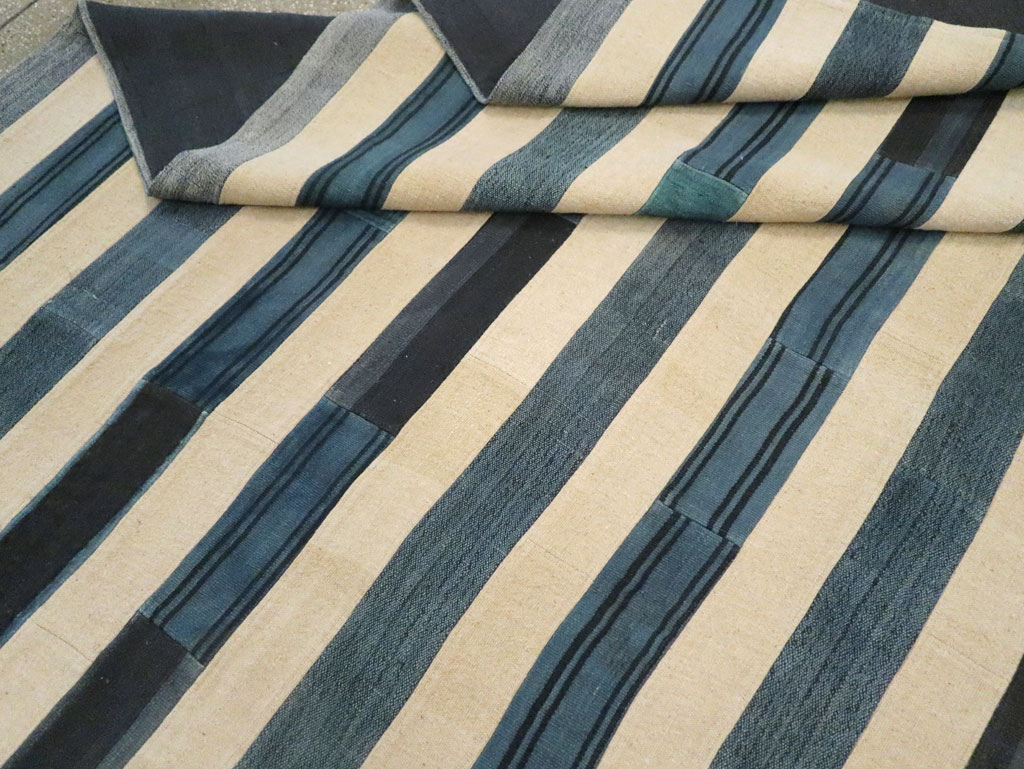 Contemporary Turkish Patchwork Style Flatweave Kilim Room Size Carpet, No.30790 - Galerie Shabab