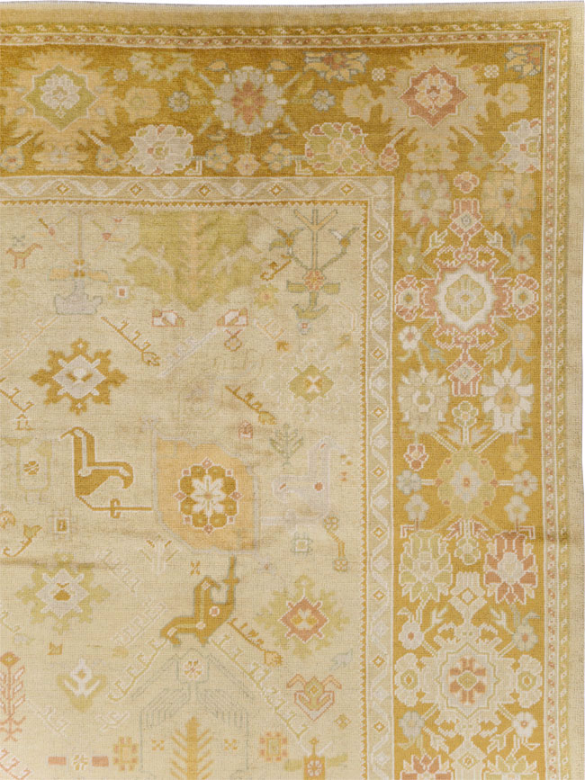 Modern Turkish Oushak Room Size Carpet, No.30791 - Galerie Shabab