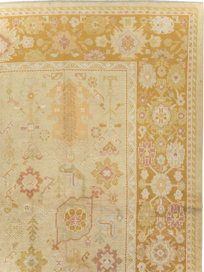 Modern Turkish Oushak Room Size Carpet, No.30791 - Galerie Shabab