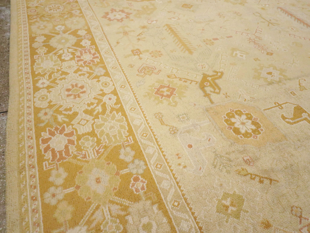 Modern Turkish Oushak Room Size Carpet, No.30791 - Galerie Shabab