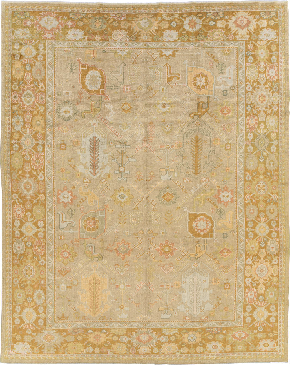 Contemporary Turkish Oushak Room Size Carpet, No.30792 - Galerie Shabab