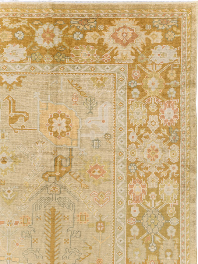 Contemporary Turkish Oushak Room Size Carpet, No.30792 - Galerie Shabab