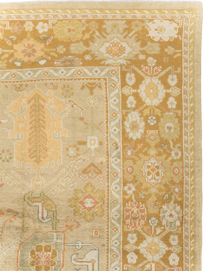 Contemporary Turkish Oushak Room Size Carpet, No.30792 - Galerie Shabab
