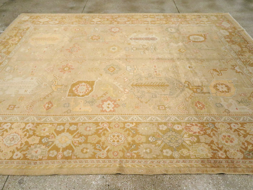 Contemporary Turkish Oushak Room Size Carpet, No.30792 - Galerie Shabab