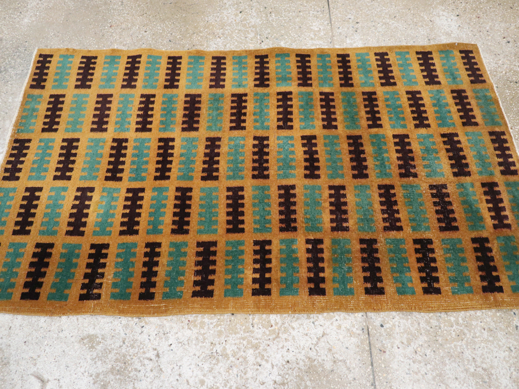 Vintage Turkish Anatolian Deco Rug, No.30794 - Galerie Shabab
