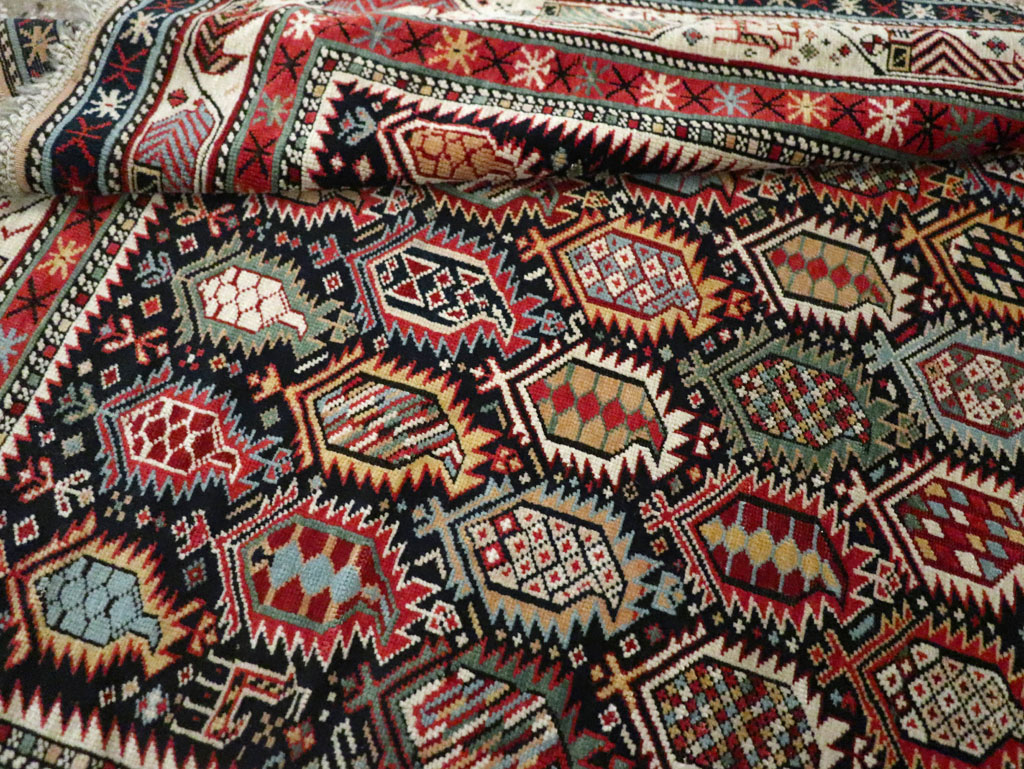 Antique Caucasian Pictorial Throw Rug, No.30798 - Galerie Shabab