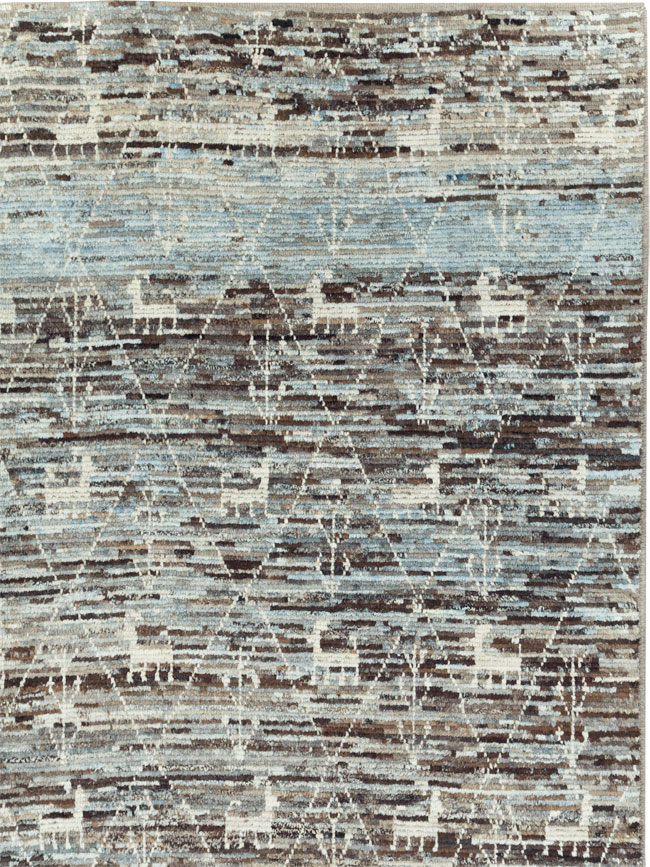 Moroccan Inspired Turkish Room Size Carpet, No.30802 - Galerie Shabab