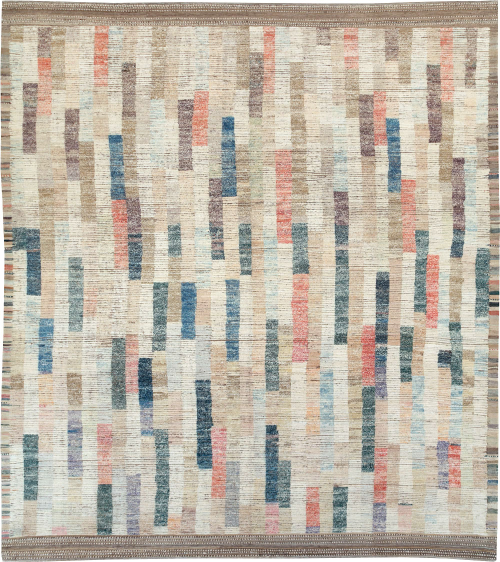 Moroccan Inspired Contemporary Handmade Turkish Large Room Size Carpet, No.30810 - Galerie Shabab