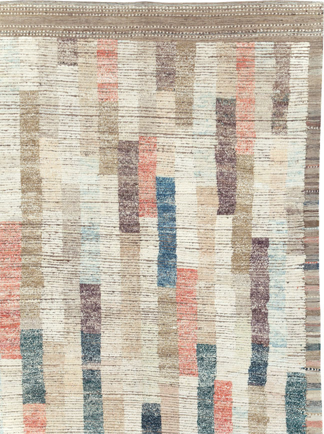 Moroccan Inspired Contemporary Handmade Turkish Large Room Size Carpet, No.30810 - Galerie Shabab