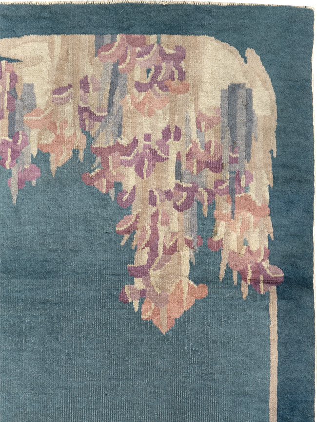 Vintage Chinese Art Deco Throw Rug, No.30813 - Galerie Shabab