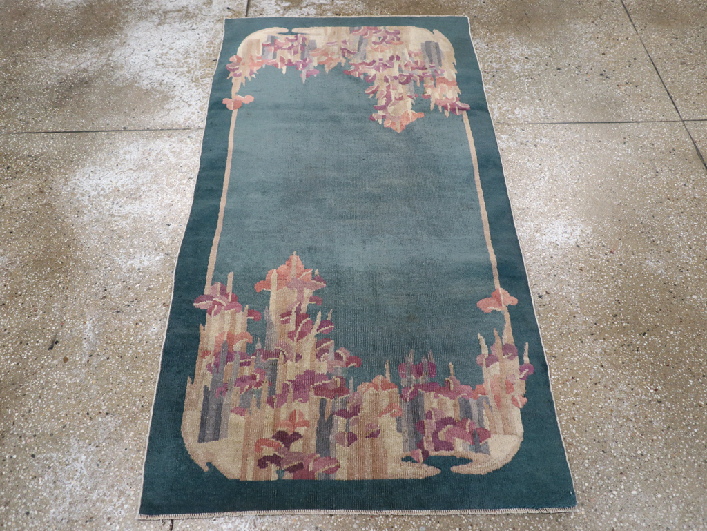 Vintage Chinese Art Deco Throw Rug, No.30813 - Galerie Shabab