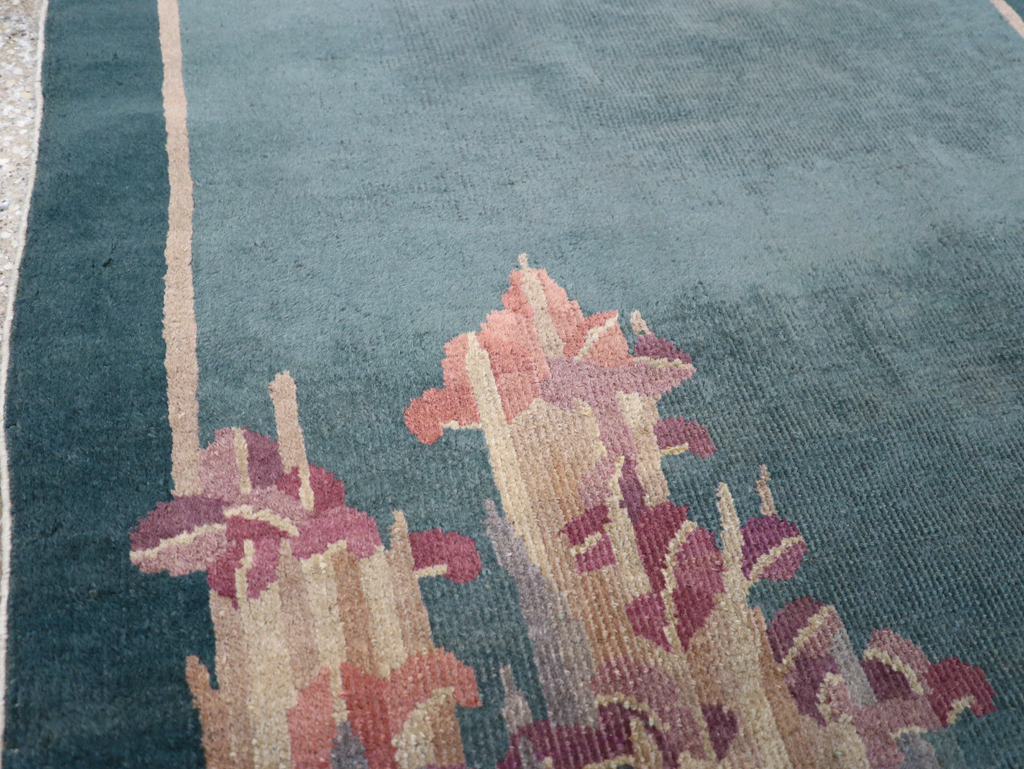 Vintage Chinese Art Deco Throw Rug, No.30813 - Galerie Shabab