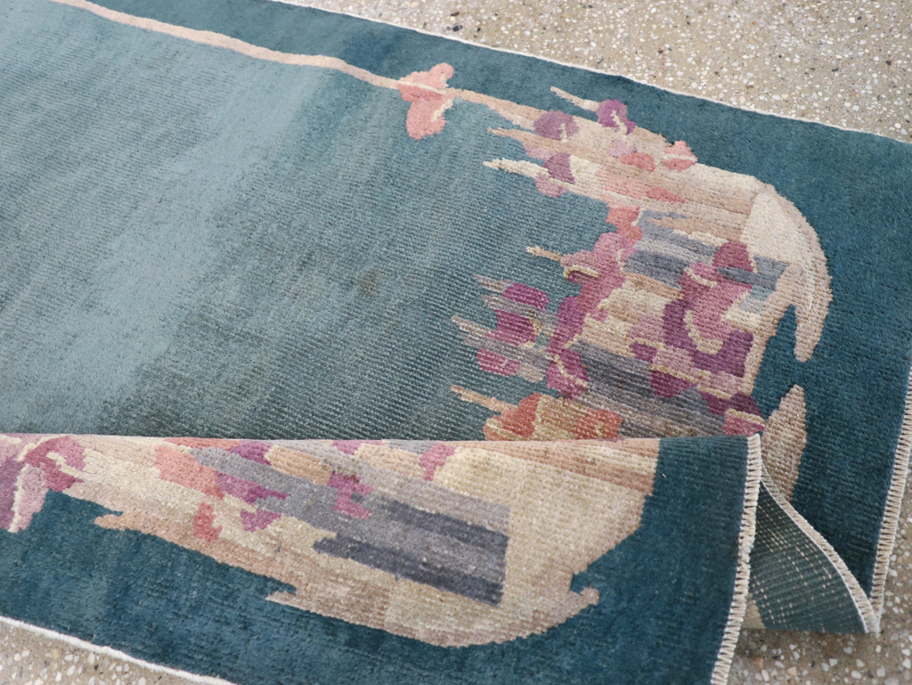 Vintage Chinese Art Deco Throw Rug, No.30813 - Galerie Shabab