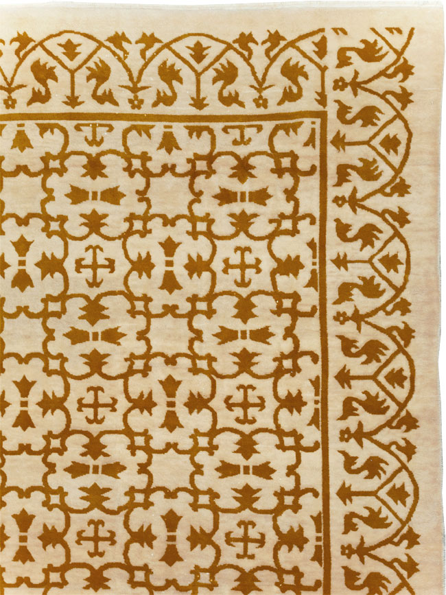 Vintage Indian Continental Large Room Size Carpet, No.30814 - Galerie Shabab
