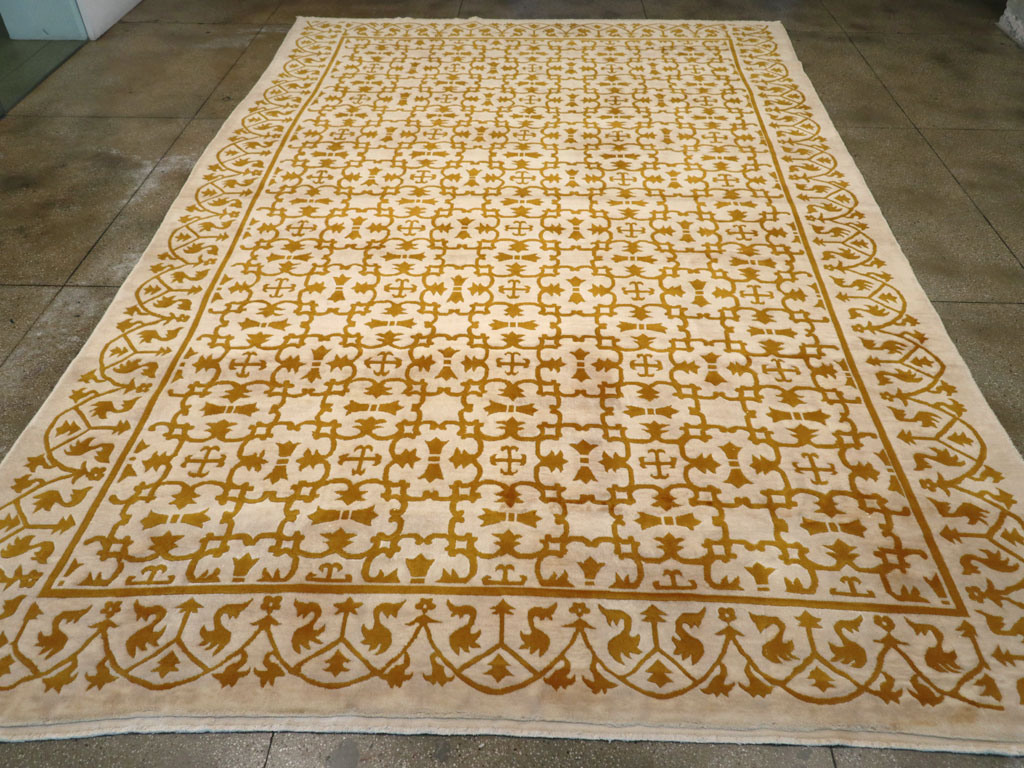 Vintage Indian Continental Large Room Size Carpet, No.30814 - Galerie Shabab