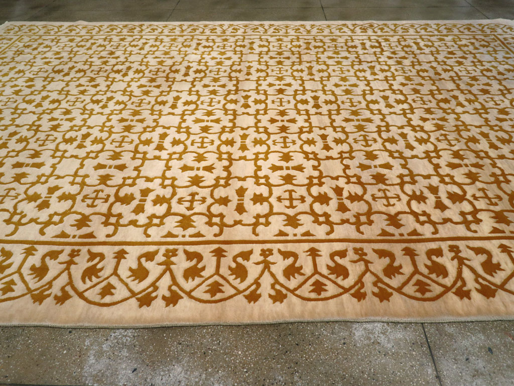 Vintage Indian Continental Large Room Size Carpet, No.30814 - Galerie Shabab