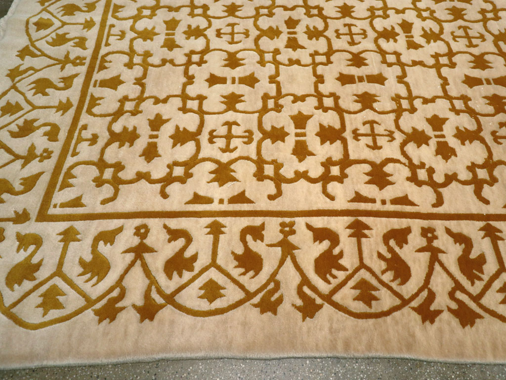 Vintage Indian Continental Large Room Size Carpet, No.30814 - Galerie Shabab