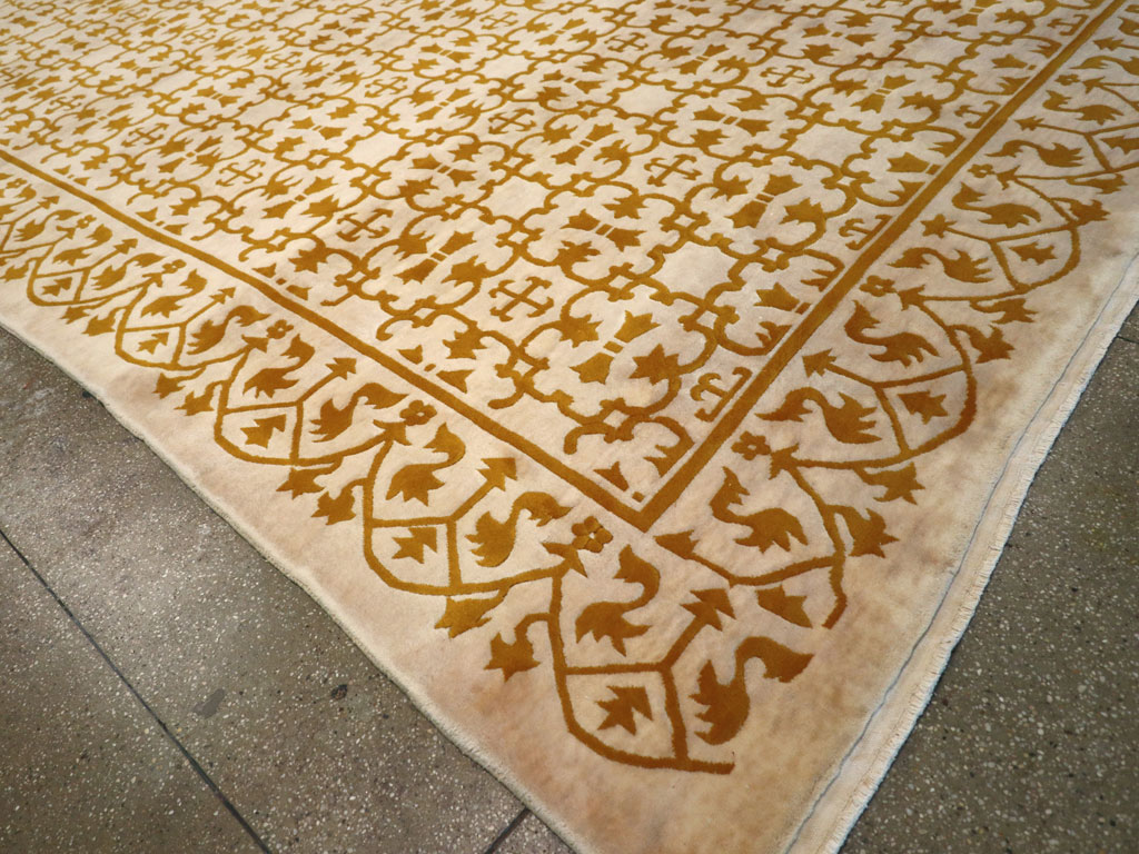 Vintage Indian Continental Large Room Size Carpet, No.30814 - Galerie Shabab