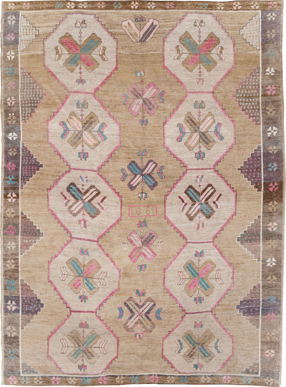 Vintage Turkish Anatolian Room Size Carpet, No.30816 - Galerie Shabab
