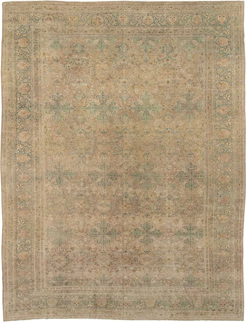 Antique Persian Mashad Room Size Carpet, No.30826 - Galerie Shabab