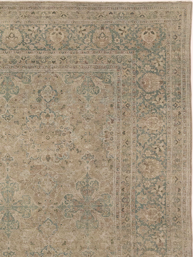 Antique Persian Mashad Room Size Carpet, No.30826 - Galerie Shabab