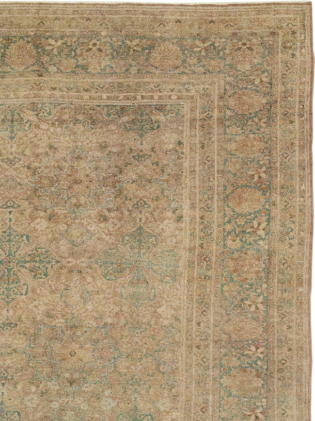 Antique Persian Mashad Room Size Carpet, No.30826 - Galerie Shabab