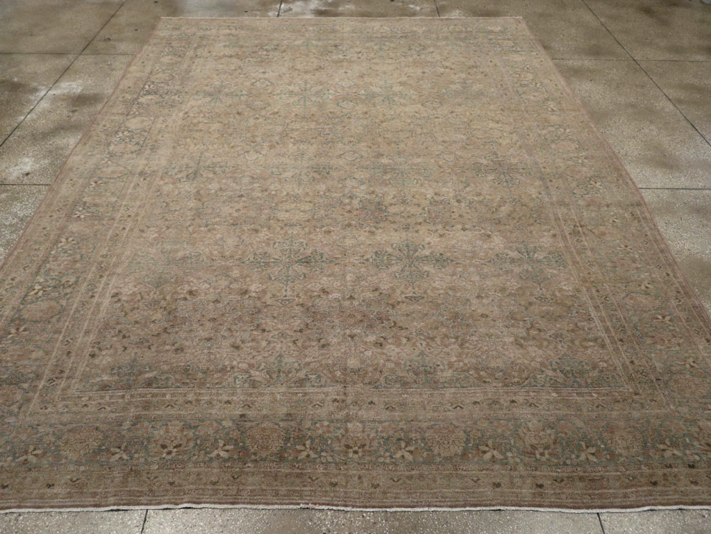 Antique Persian Mashad Room Size Carpet, No.30826 - Galerie Shabab
