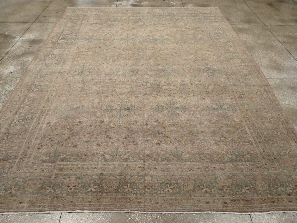 Antique Persian Mashad Room Size Carpet, No.30826 - Galerie Shabab