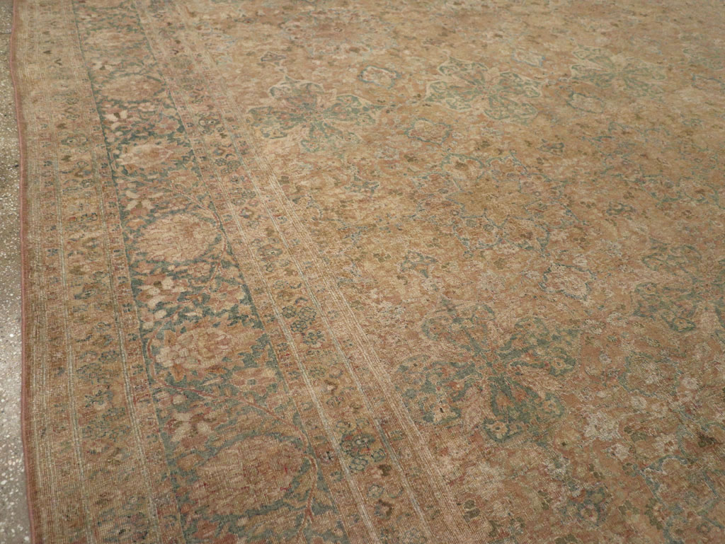 Antique Persian Mashad Room Size Carpet, No.30826 - Galerie Shabab