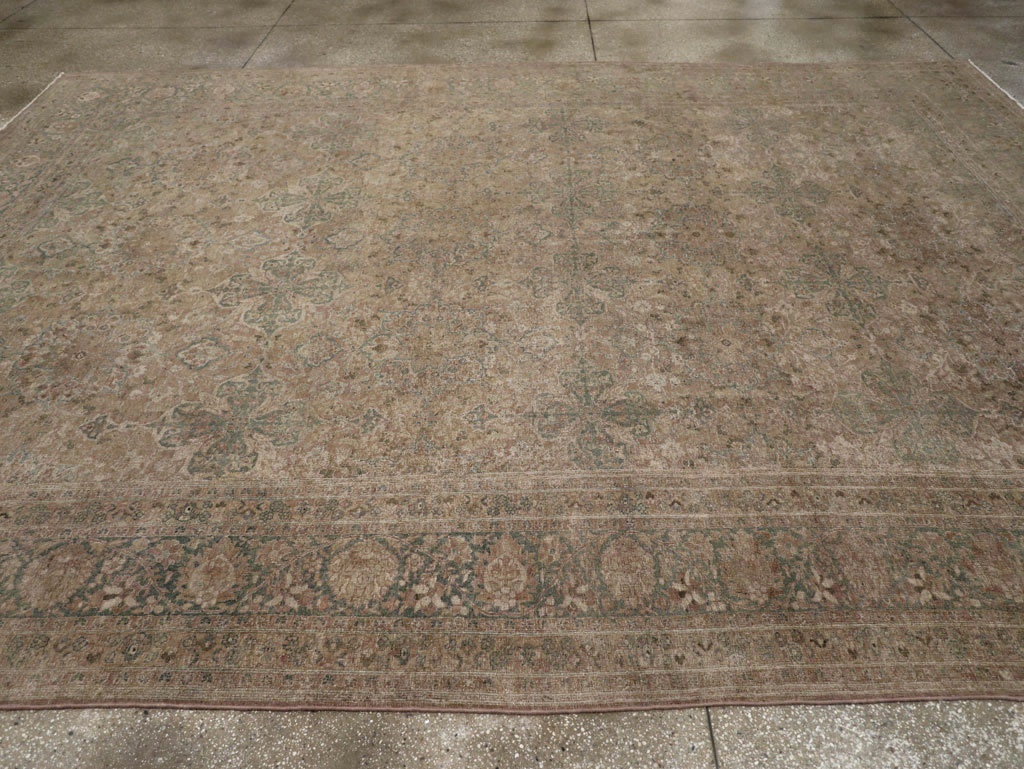 Antique Persian Mashad Room Size Carpet, No.30826 - Galerie Shabab
