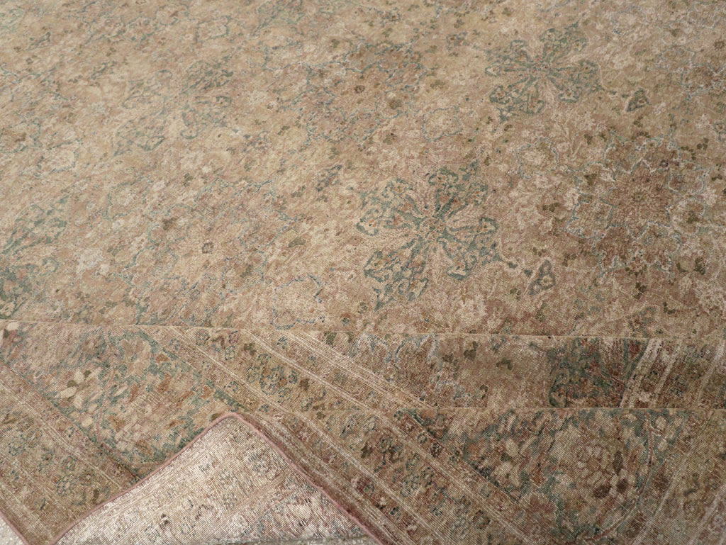 Antique Persian Mashad Room Size Carpet, No.30826 - Galerie Shabab
