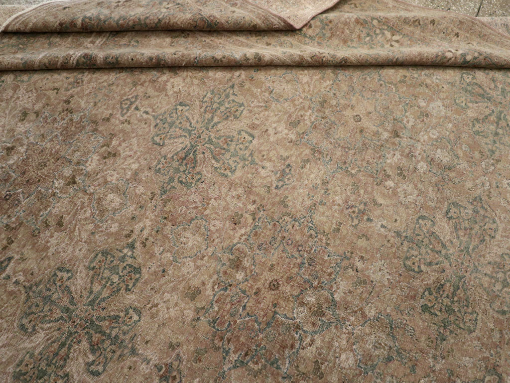 Antique Persian Mashad Room Size Carpet, No.30826 - Galerie Shabab