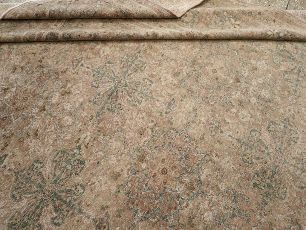 Antique Persian Mashad Room Size Carpet, No.30826 - Galerie Shabab