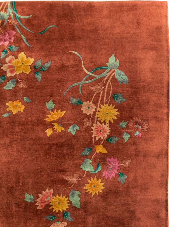 Antique Chinese Art Deco Room Size Carpet, No.30831 - Galerie Shabab