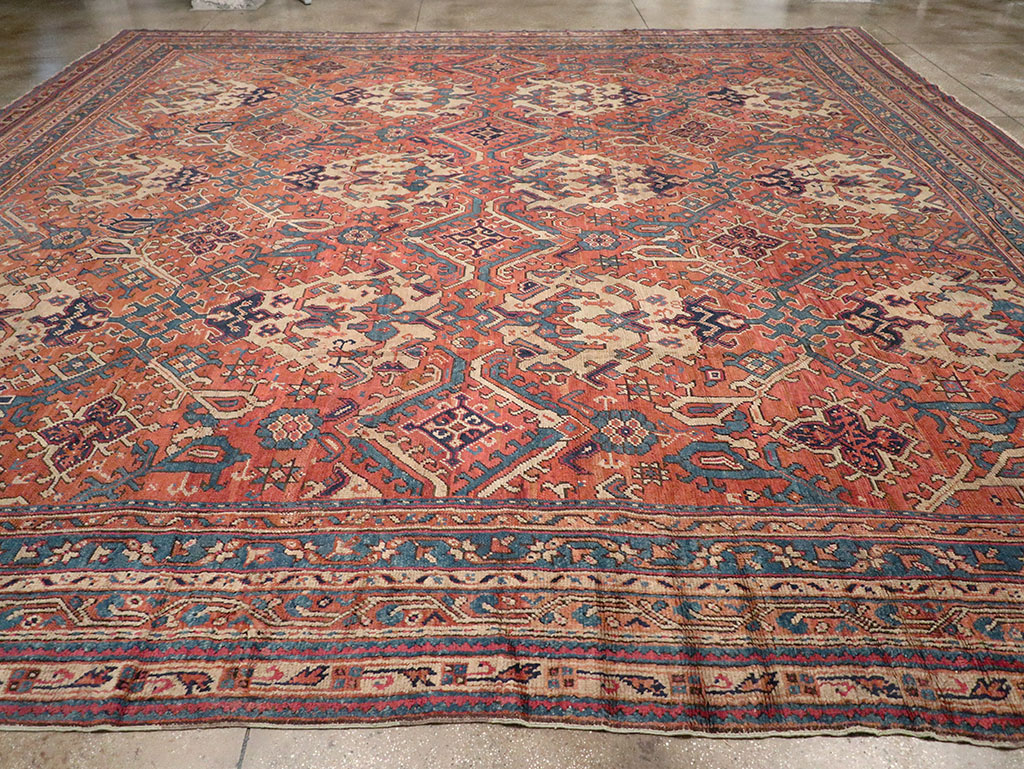 Antique Turkish Oushak Oversize Square Carpet, No.30832 - Galerie Shabab