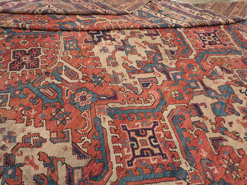 Antique Turkish Oushak Oversize Square Carpet, No.30832 - Galerie Shabab