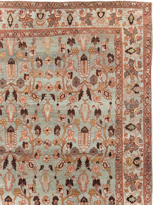 Antique Persian Bibikabad Wide Gallery Runner, No.30836 - Galerie Shabab