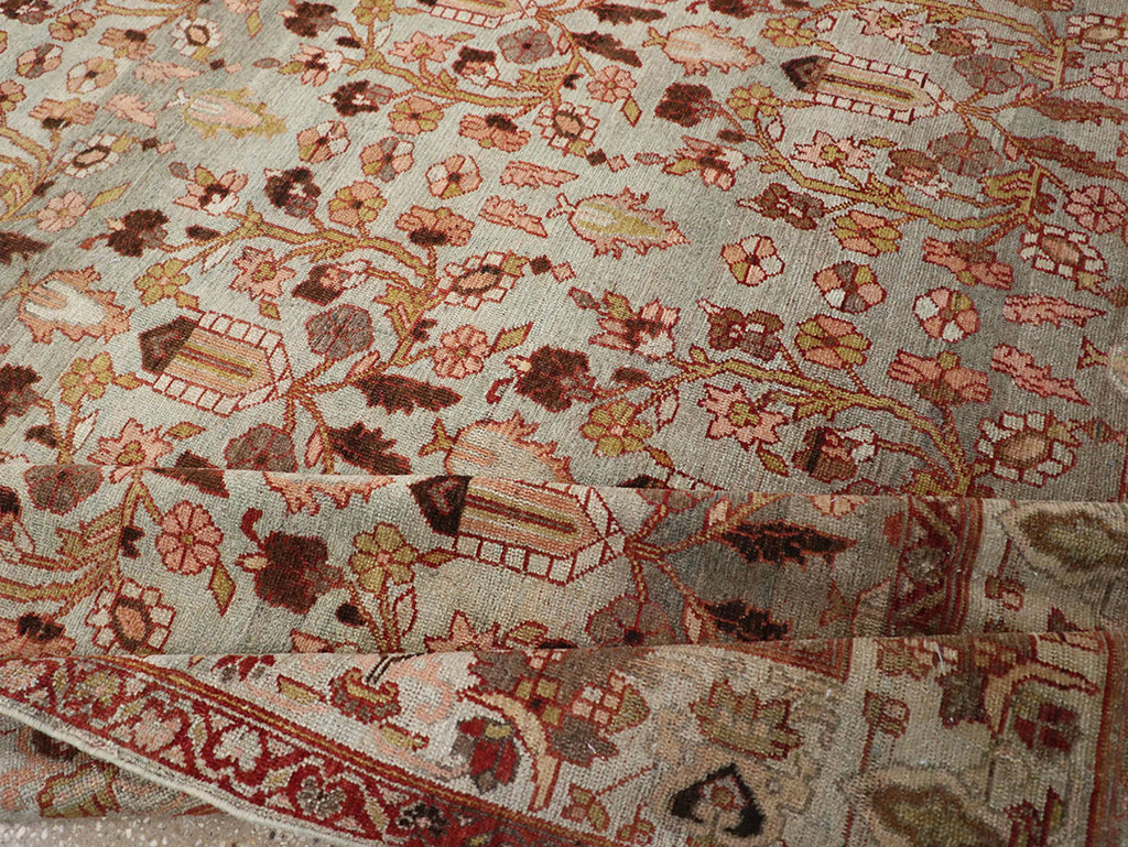 Antique Persian Bibikabad Wide Gallery Runner, No.30836 - Galerie Shabab
