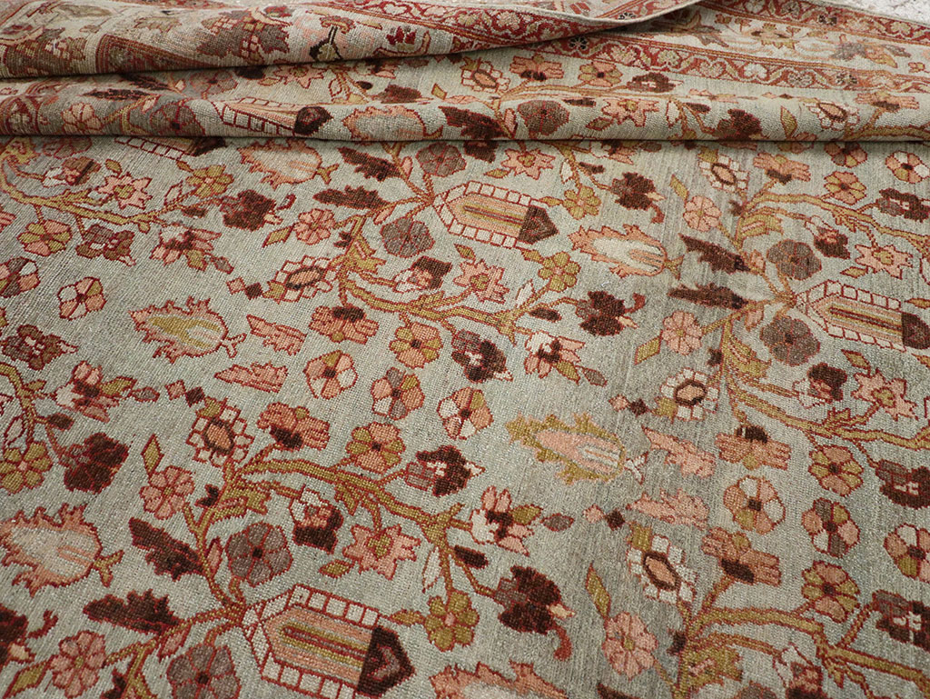Antique Persian Bibikabad Wide Gallery Runner, No.30836 - Galerie Shabab