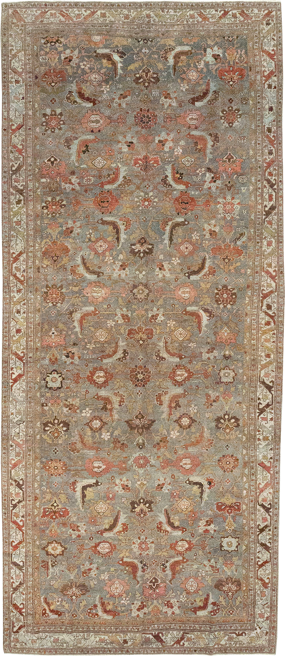 Antique Persian Bidjar Wide Gallery Runner, No.30837 - Galerie Shabab