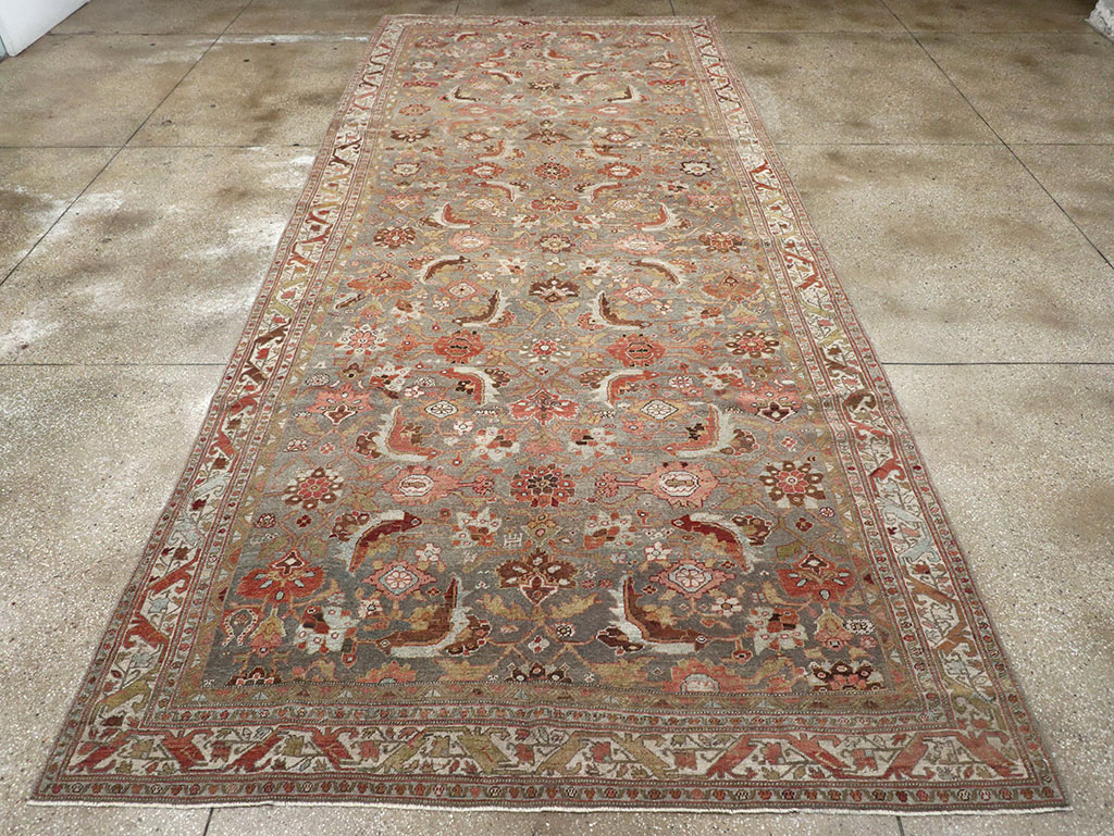Antique Persian Bidjar Wide Gallery Runner, No.30837 - Galerie Shabab