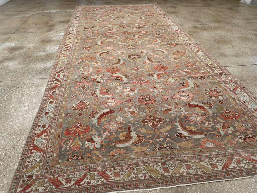 Antique Persian Bidjar Wide Gallery Runner, No.30837 - Galerie Shabab