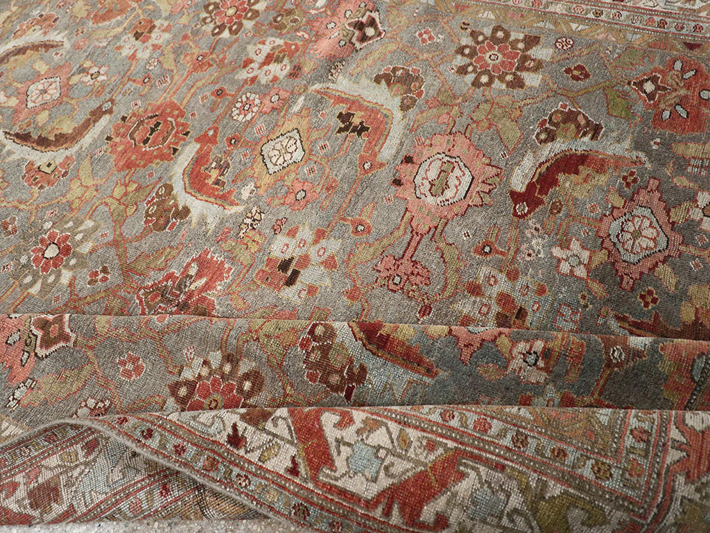 Antique Persian Bidjar Wide Gallery Runner, No.30837 - Galerie Shabab