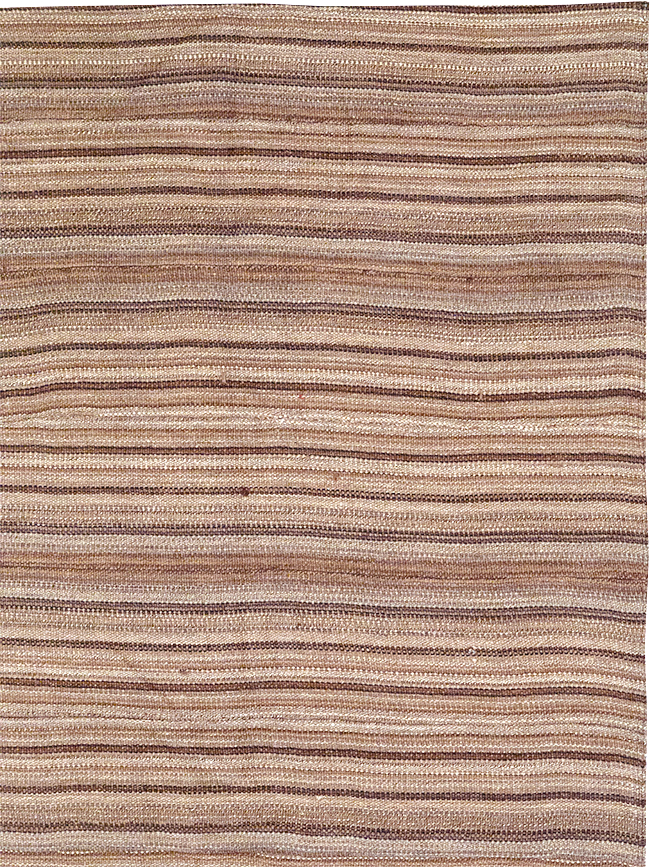 Vintage Persian Flatweave Kilim Square Room Size Carpet, No.30844 - Galerie Shabab