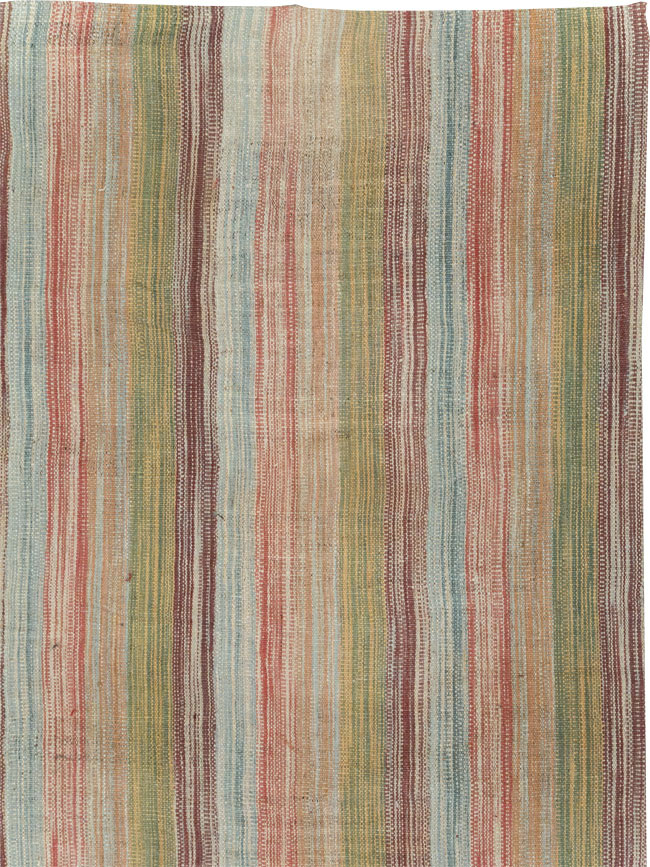 Modern Turkish Flatweave Room Size Carpet, No.30845 - Galerie Shabab